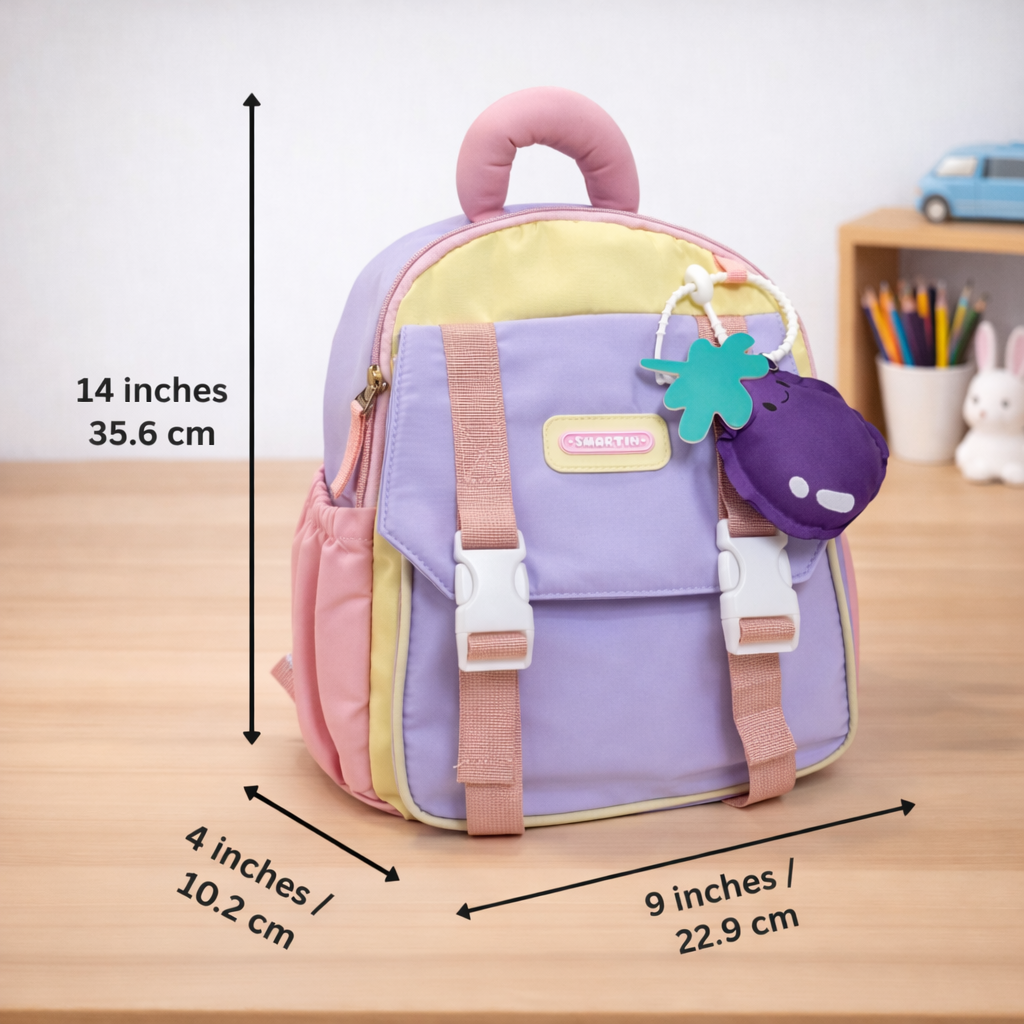 Classic Preschool Backpack with Cute Veggie Charm