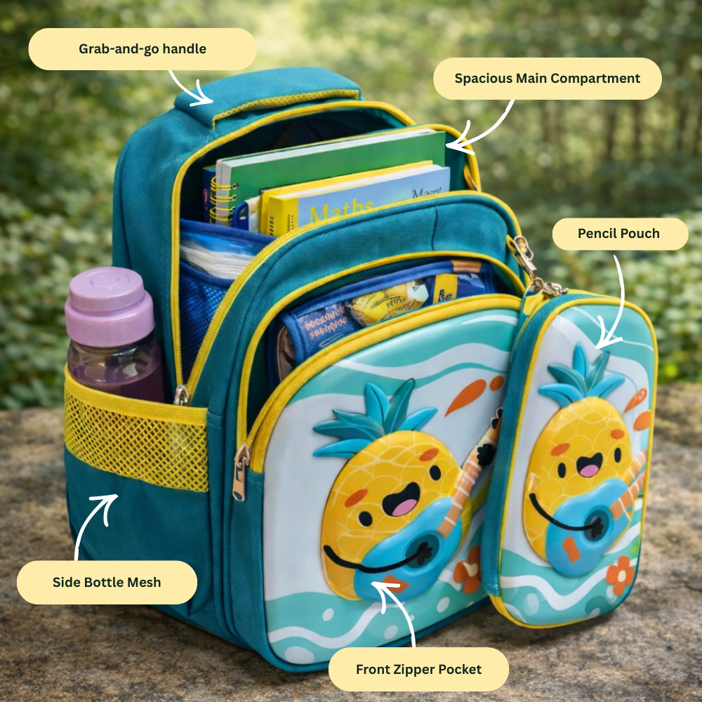 Giggle & Go For Todlers & Kids Backpack- Pineapple Popstar