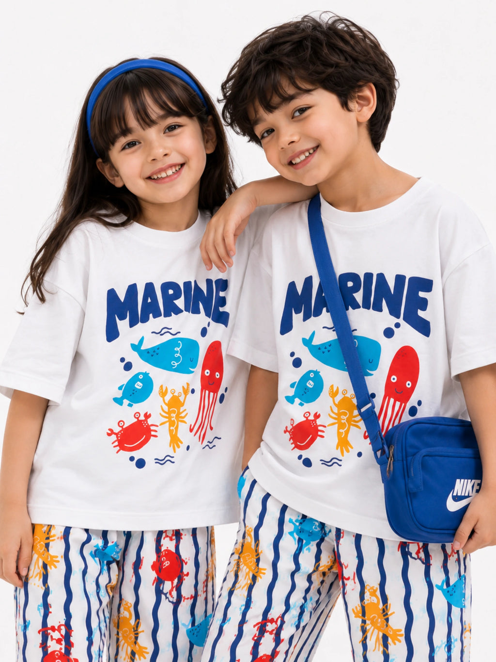 Marine Splash Full Pant Sibling Set