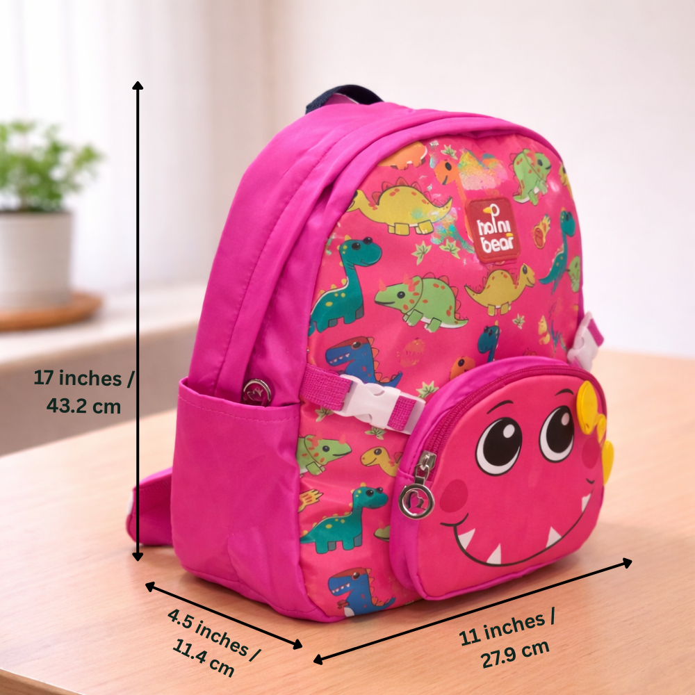 Jurassic Joy For Todlers & Kids - Rosy Roar Dino Backpack