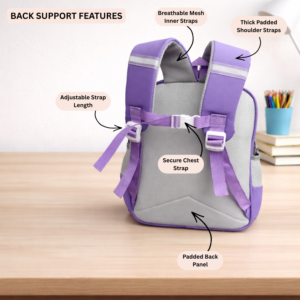 Little Dreamers Hologram Backpack For Todlers & Kids - Lavender Lagoon Mermaid