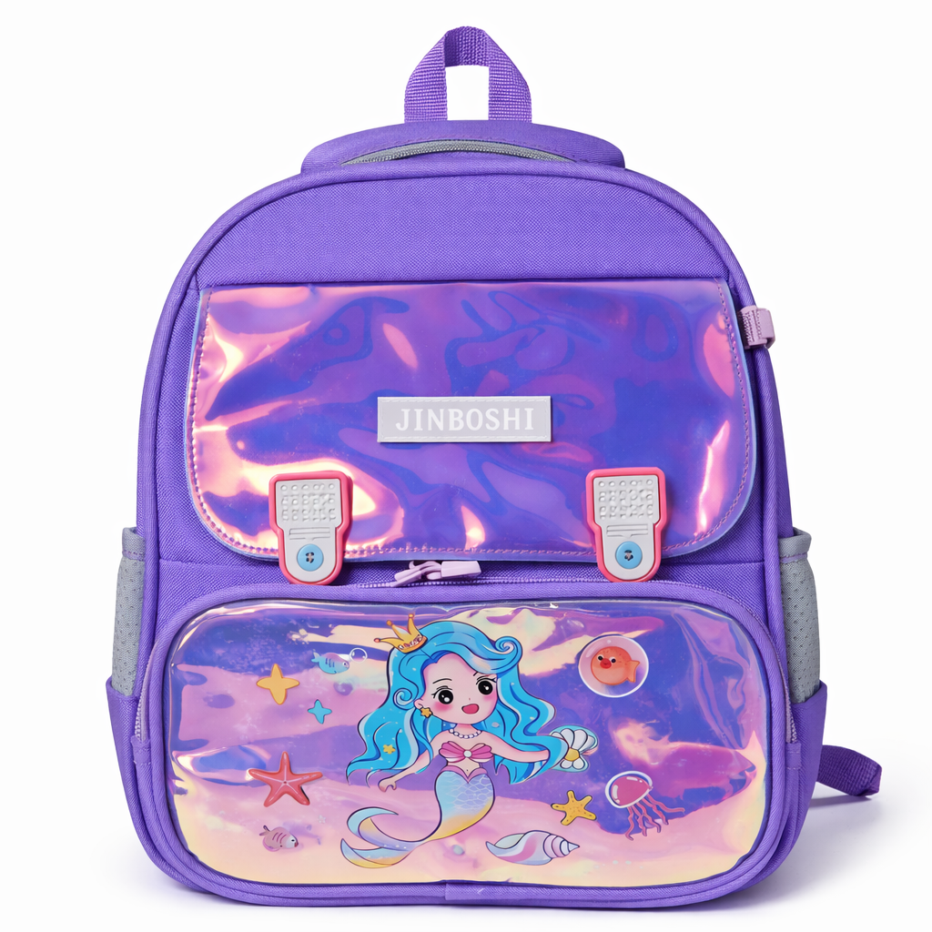 Little Dreamers Hologram Backpack For Todlers & Kids - Lavender Lagoon Mermaid