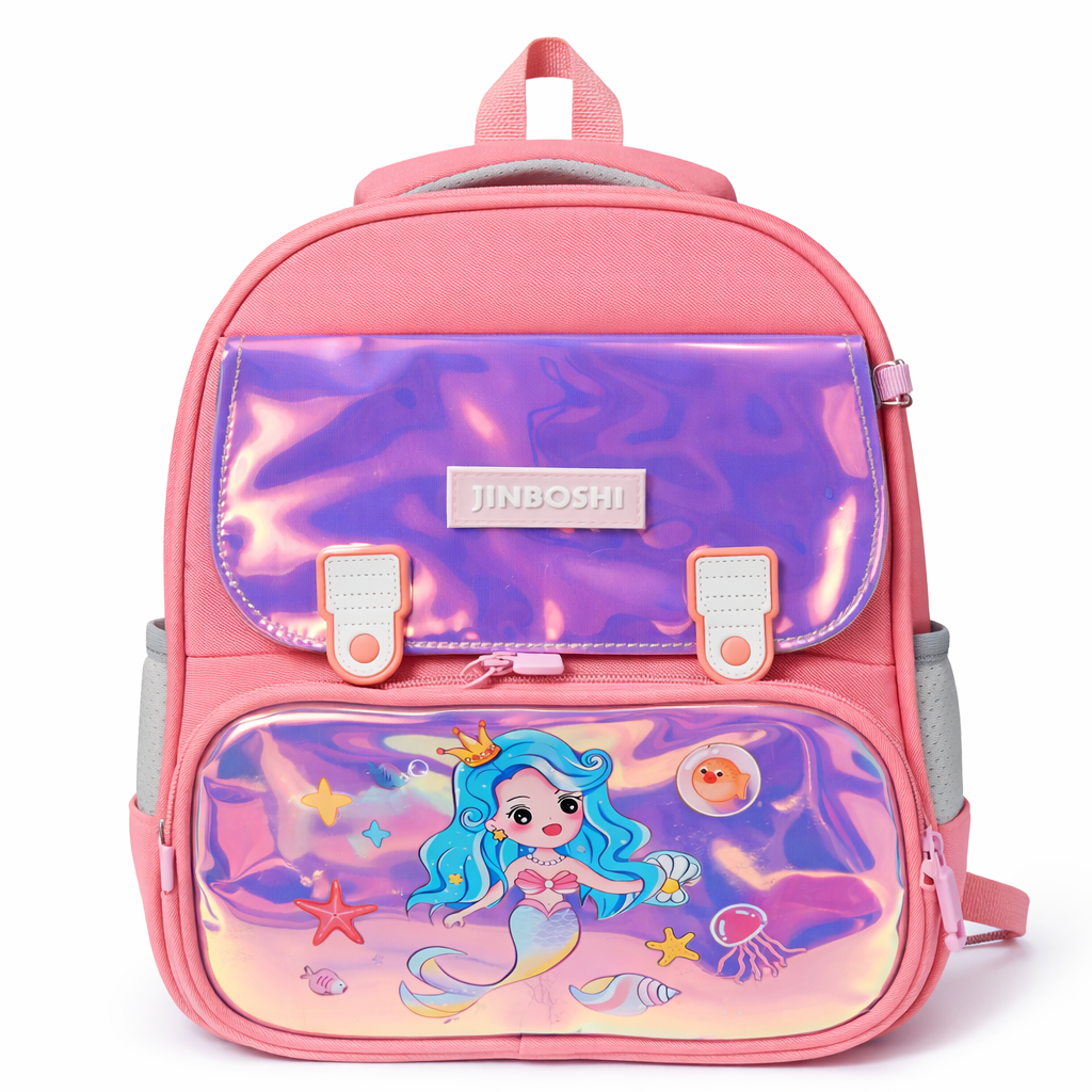 Little Dreamers Hologram Backpack For Todlers & Kids  - Pink Pearl Princess