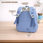 Little Paws Preschool Adventure Collection - Bubbles Blue Overalls Backpack