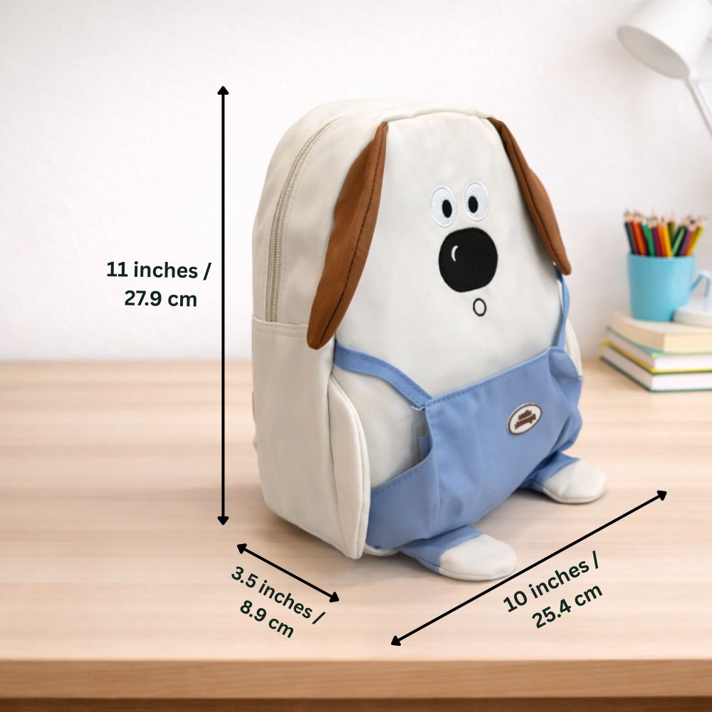 Little Paws Preschool  Adventure Collection - Milo Blue Overalls Backpack