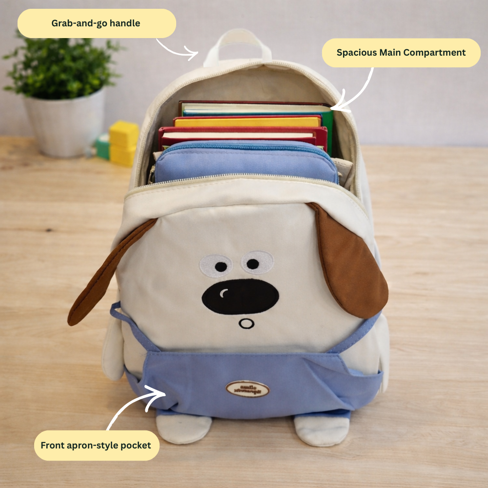 Little Paws Preschool  Adventure Collection - Milo Blue Overalls Backpack