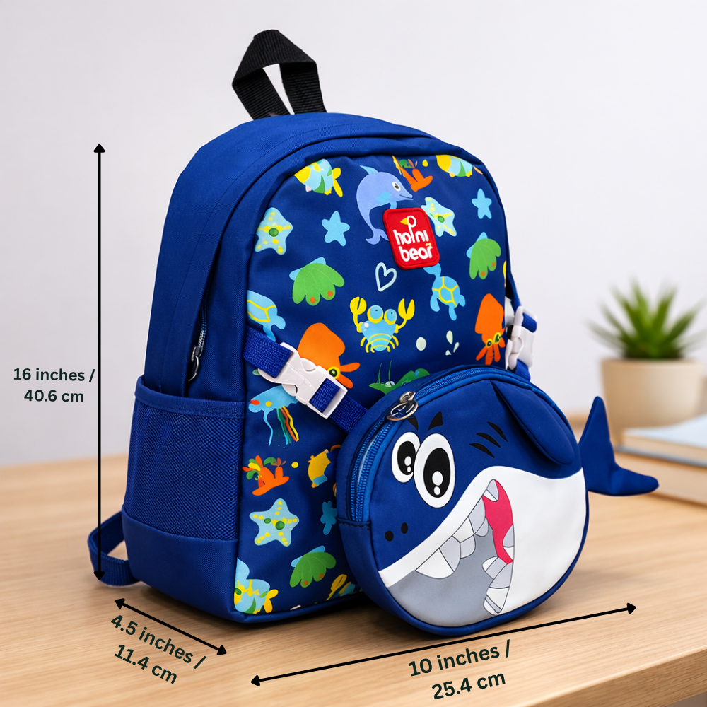 Ocean Explorer For Todlers & Kids -Captain Blue Shark Backpack