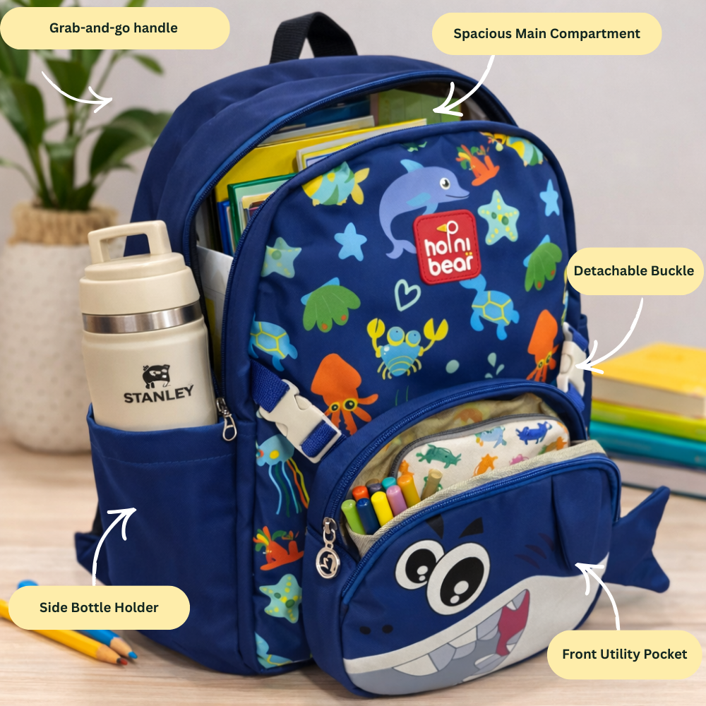 Ocean Explorer For Todlers & Kids -Captain Blue Shark Backpack