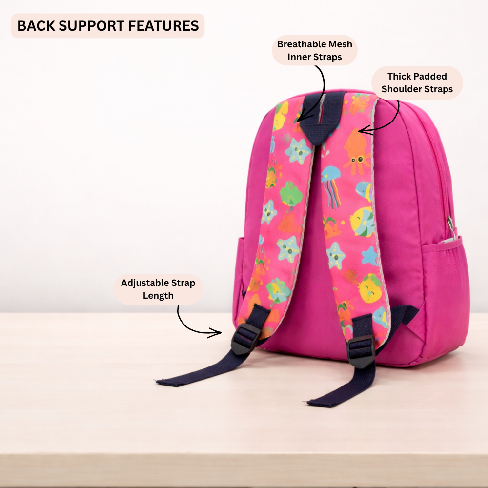 Ocean Explorer For Todlers & Kids - Sunny Pink Shark Backpack