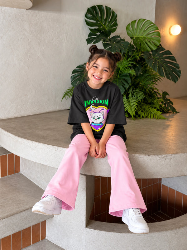 Cat Invasion Flare Pant Set