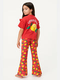 Red Citrus Spark Bootcut Pant set